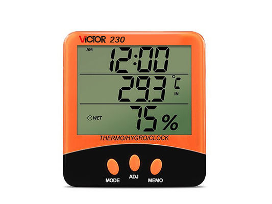 Μικρό υγρόμετρο θερμομέτρων μεγέθους ψηφιακό με τον έλεγχο VICTOR 230