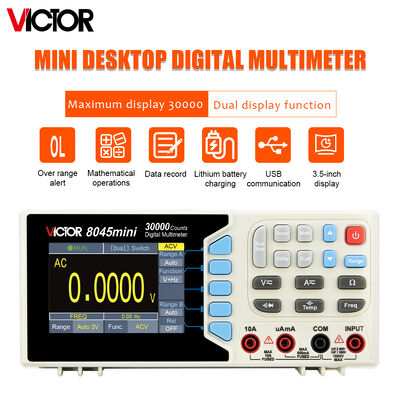 VICTOR 8045mini μίνι μέγεθος Πίνακας Multimeter 30000 αριθμούς DMM πολυμέτρο τύπου πάγκου με πολύχρωμη οθόνη